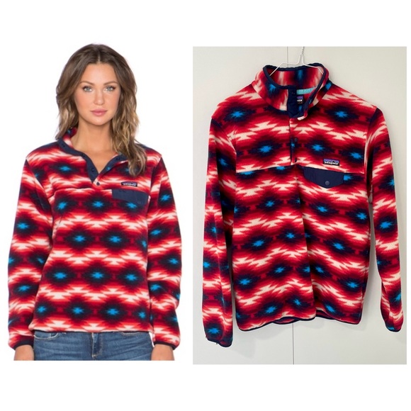 Patagonia Tops - PATAGONIA Women's Lightweight Synchilla Snap-T Fleece Pullover Aztec
